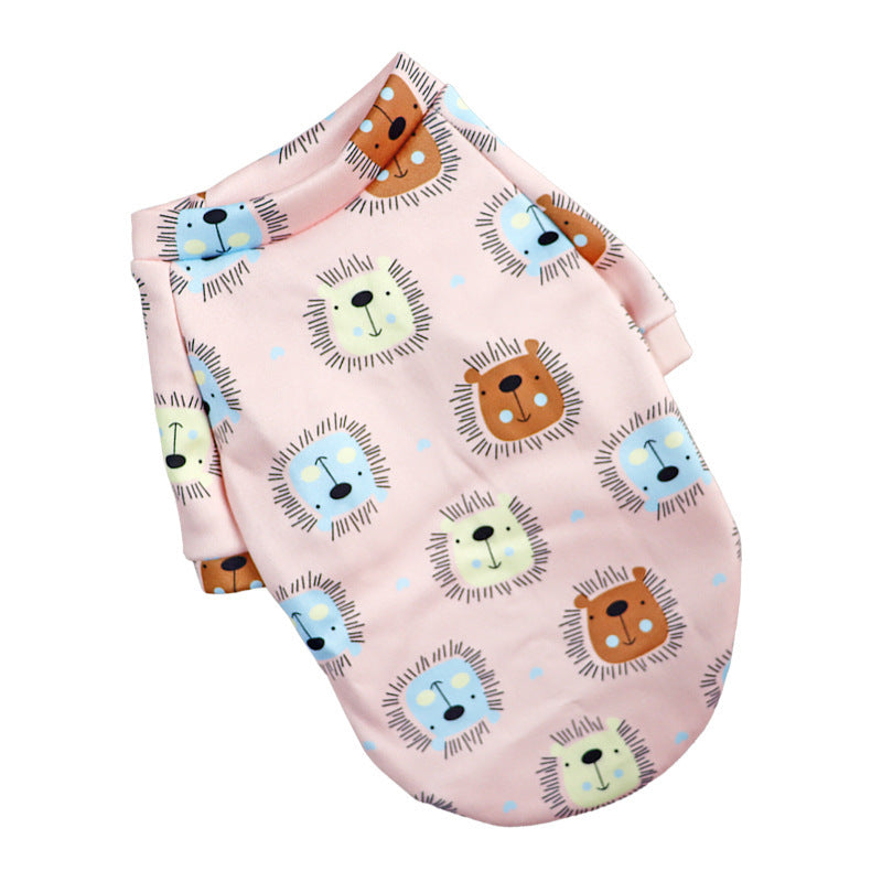 Dog Fashion Thin Fleece Floral Sweater
