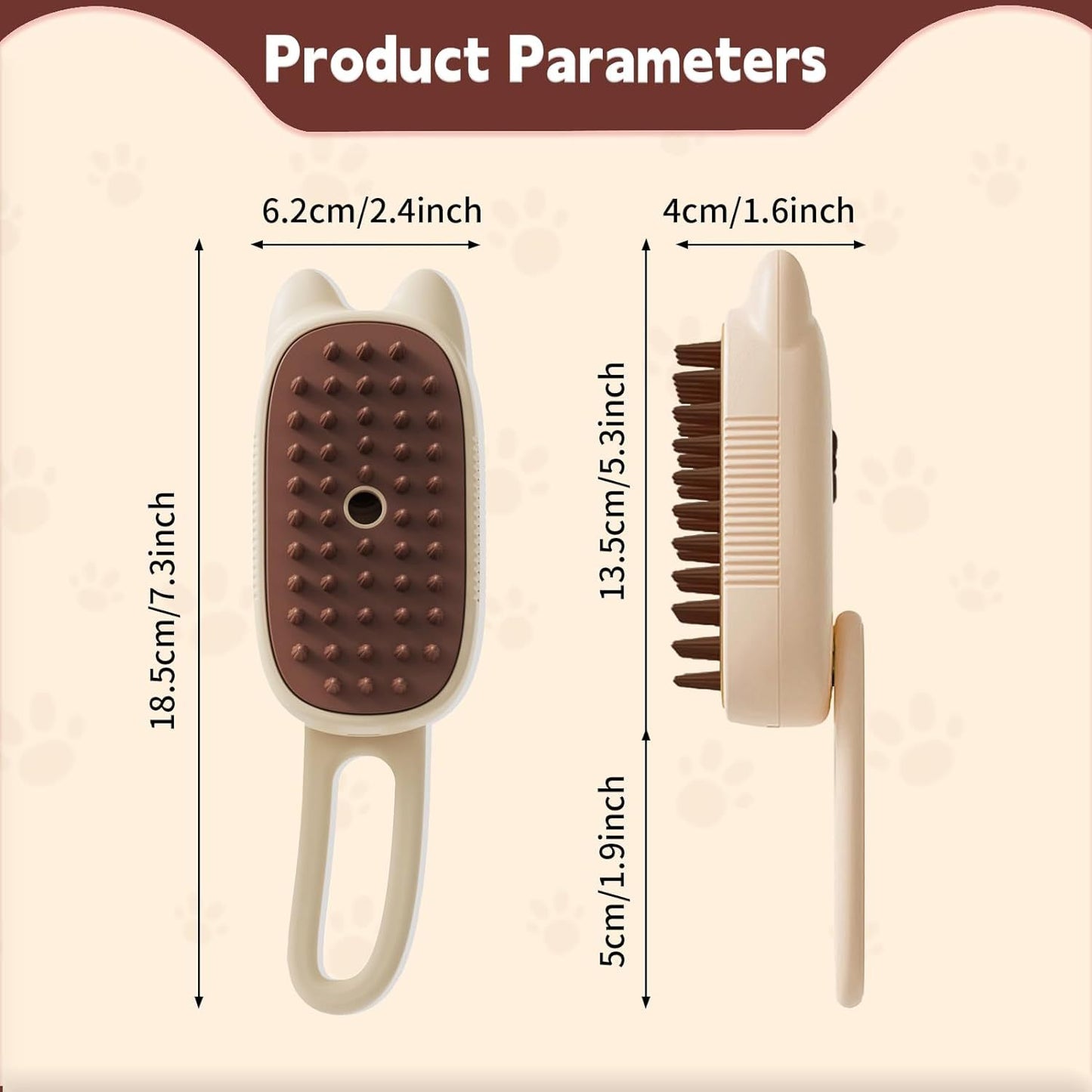 Innovative 3 In 1 Pet Steam Brush Shedding Massage And Grooming