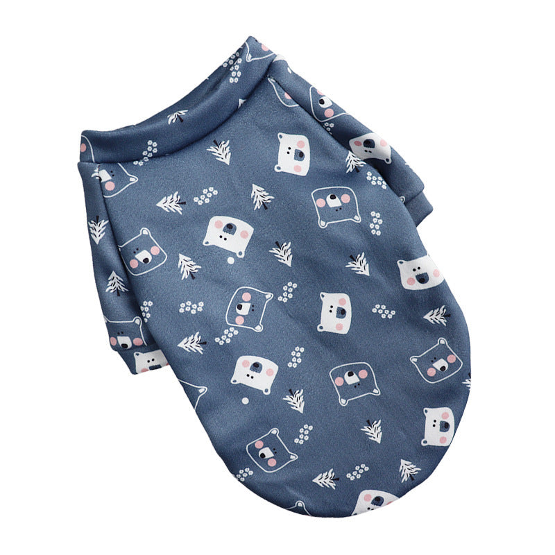 Dog Fashion Thin Fleece Floral Sweater