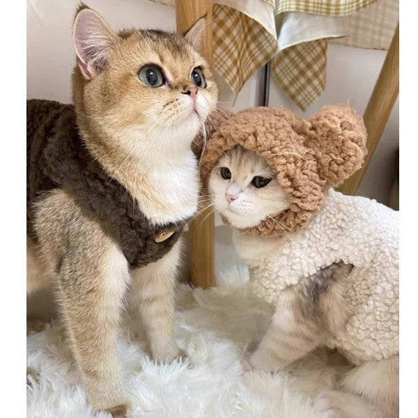 Warm Lamb Wool Cat Vest