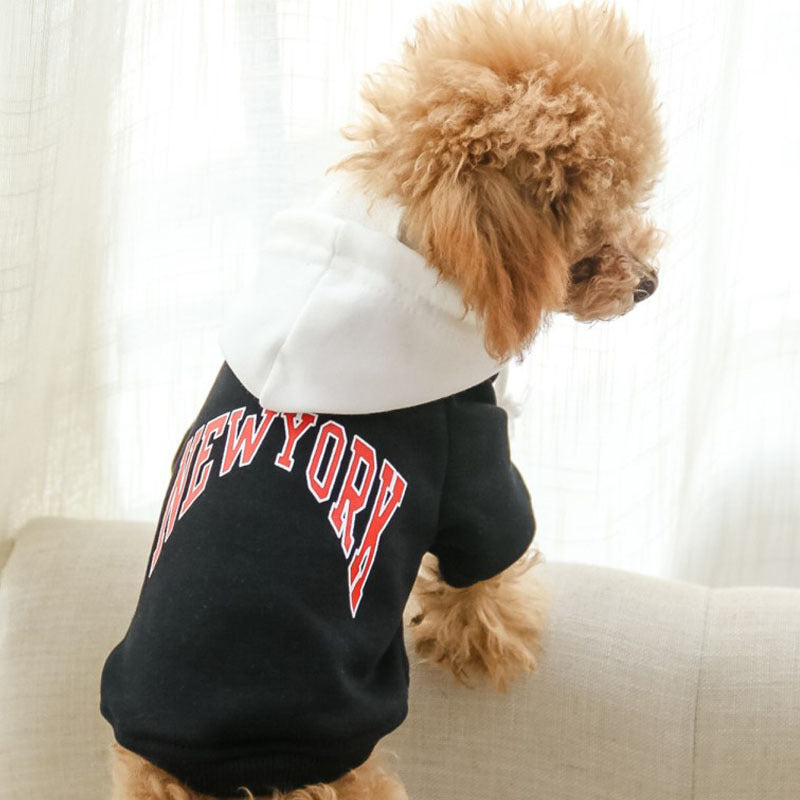 New York Cotton Casual Hooded Sweatshirt
