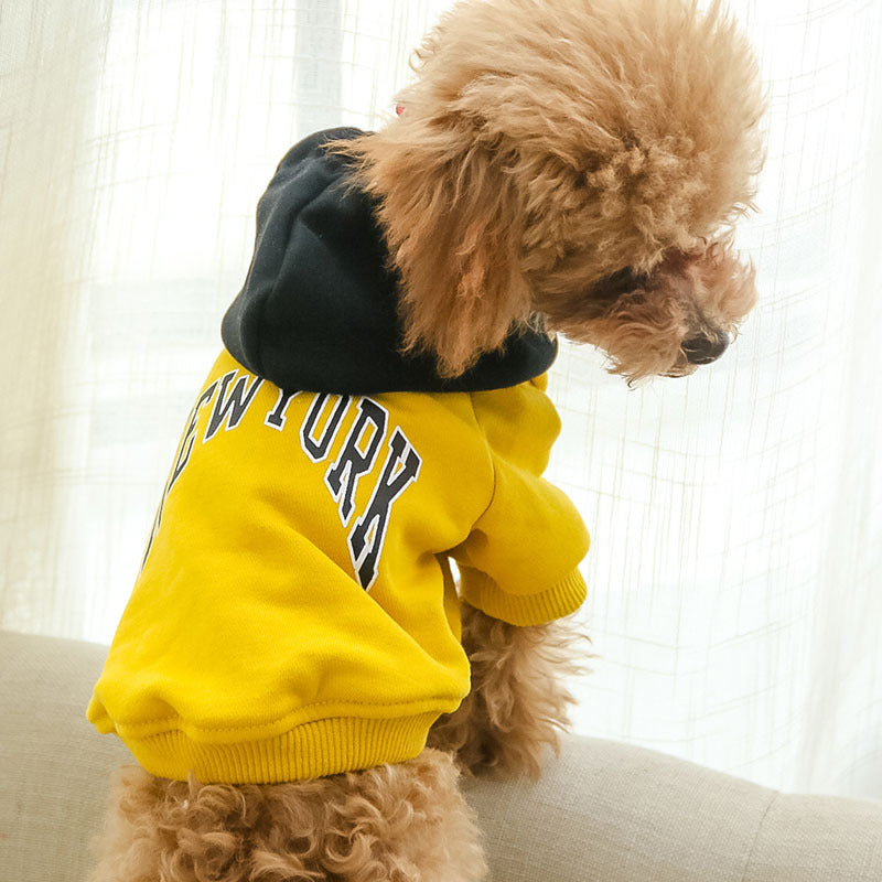 New York Cotton Casual Hooded Sweatshirt
