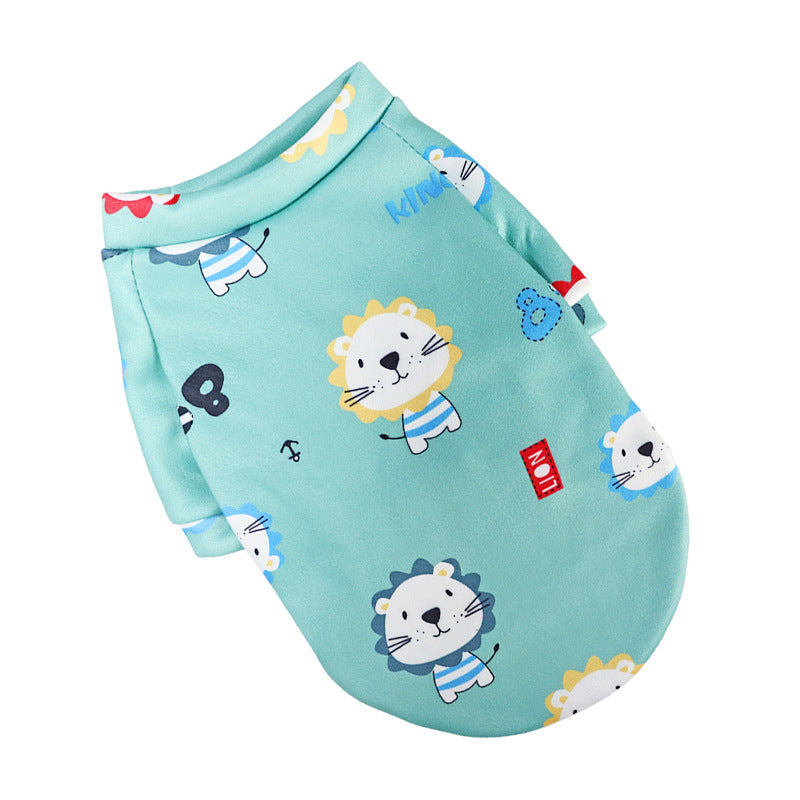 Dog Fashion Thin Fleece Floral Sweater