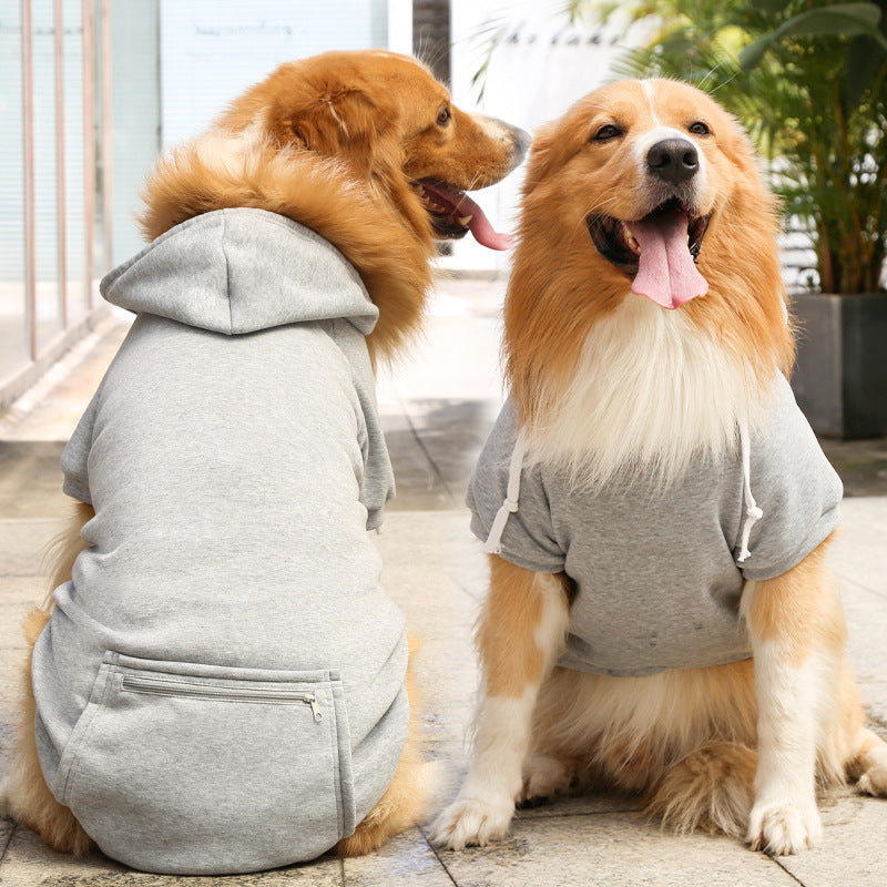 Fashion Dog Zipper Pocket Sweater