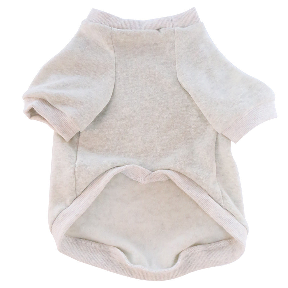 Pet Clothes Fleece-lined Thickened Solid Color