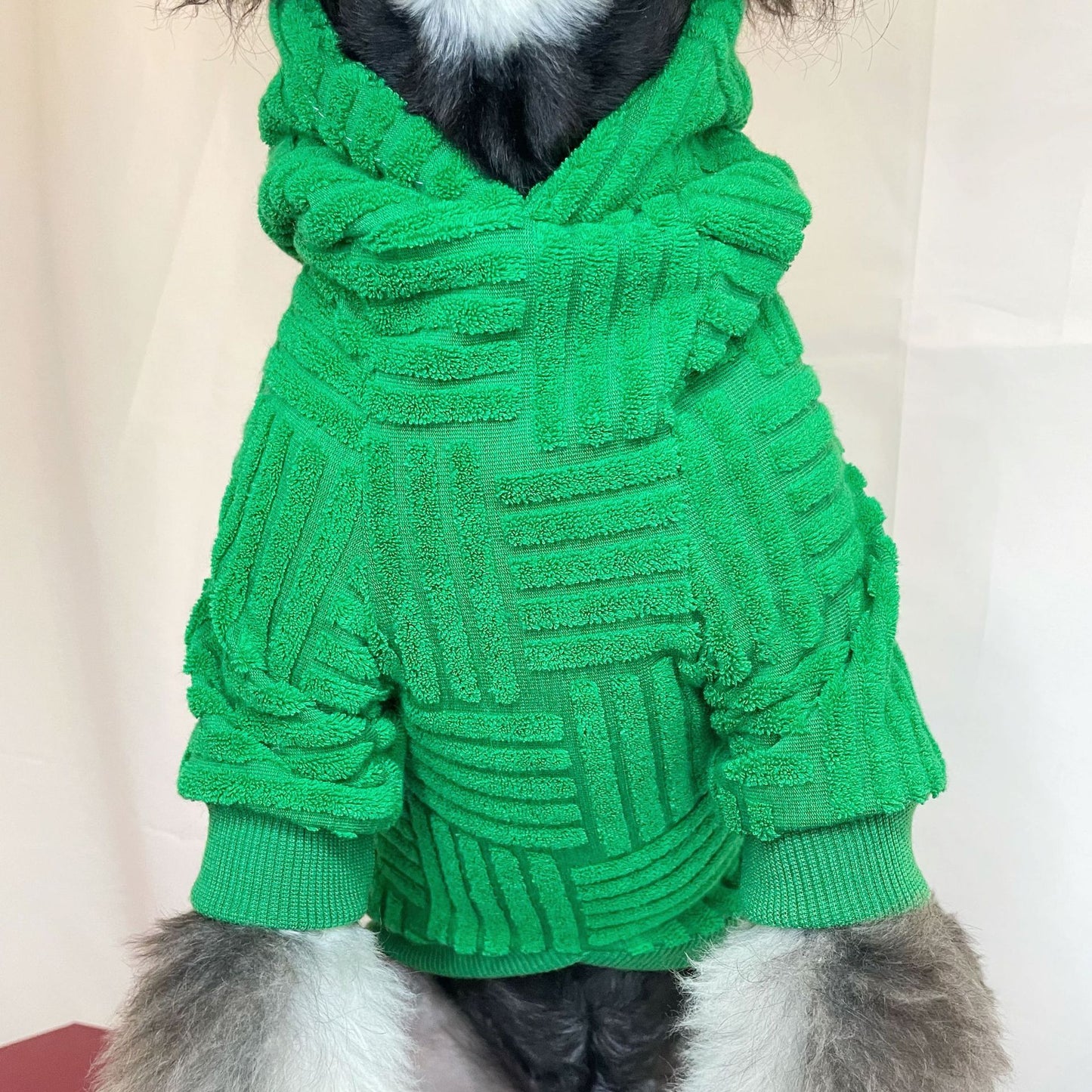 Green Terry Sweater Hoodie Fashion