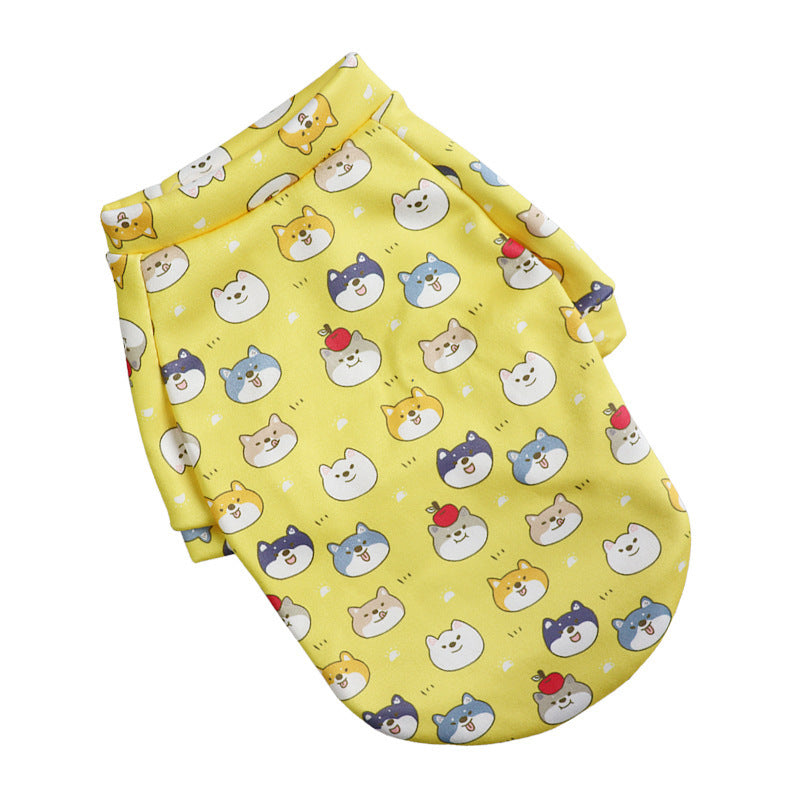 Dog Fashion Thin Fleece Floral Sweater
