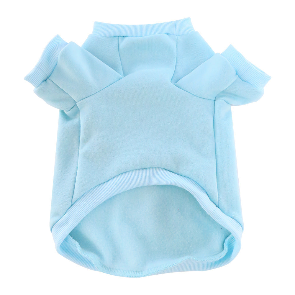 Pet Clothes Fleece-lined Thickened Solid Color