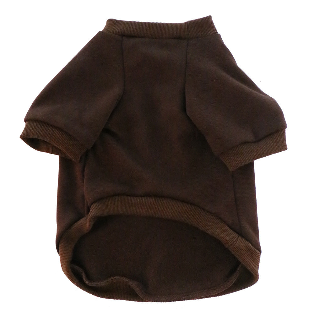 Pet Clothes Fleece-lined Thickened Solid Color