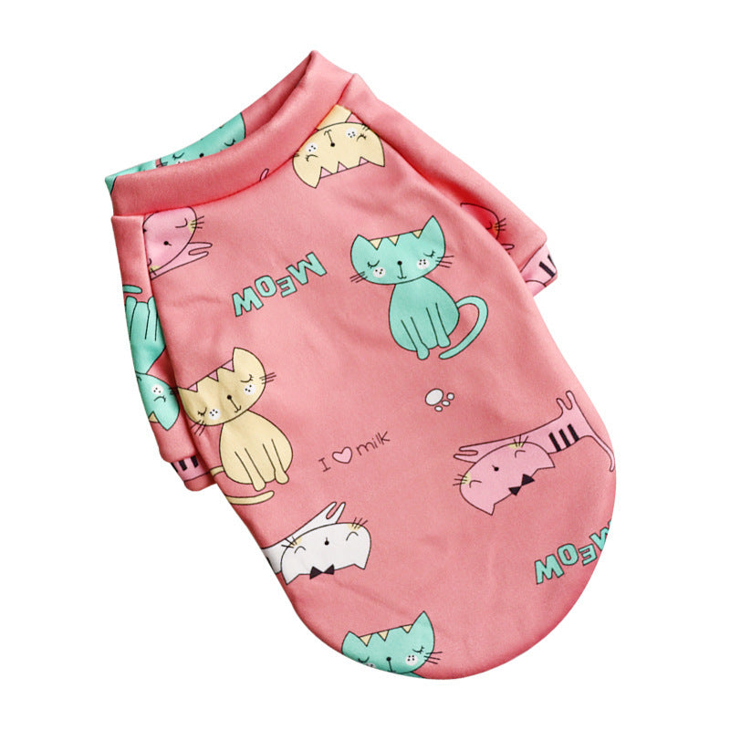 Dog Fashion Thin Fleece Floral Sweater