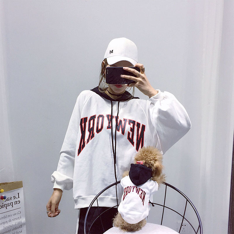 New York Cotton Casual Hooded Sweatshirt