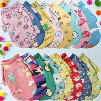 Dog Fashion Thin Fleece Floral Sweater