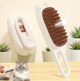 Innovative 3 In 1 Pet Steam Brush Shedding Massage And Grooming