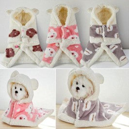 Pet Warm Thickened Flannel Hooded Pajamas
