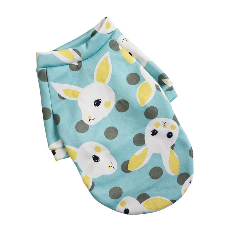 Dog Fashion Thin Fleece Floral Sweater