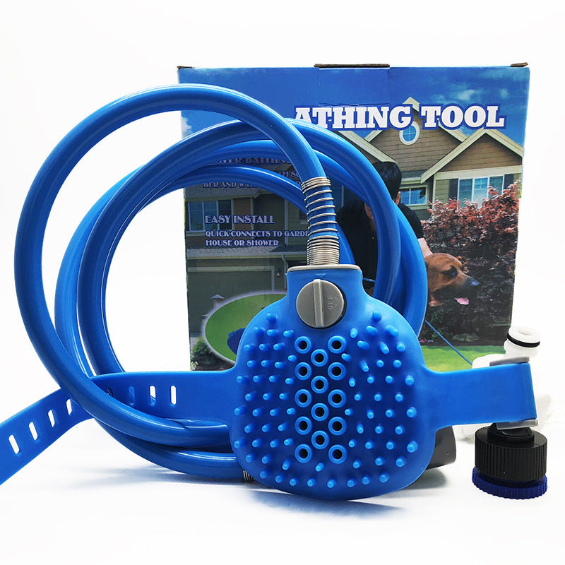 Dog Indoor/Outdoor Shower Bath Brush Cleaning Supplies