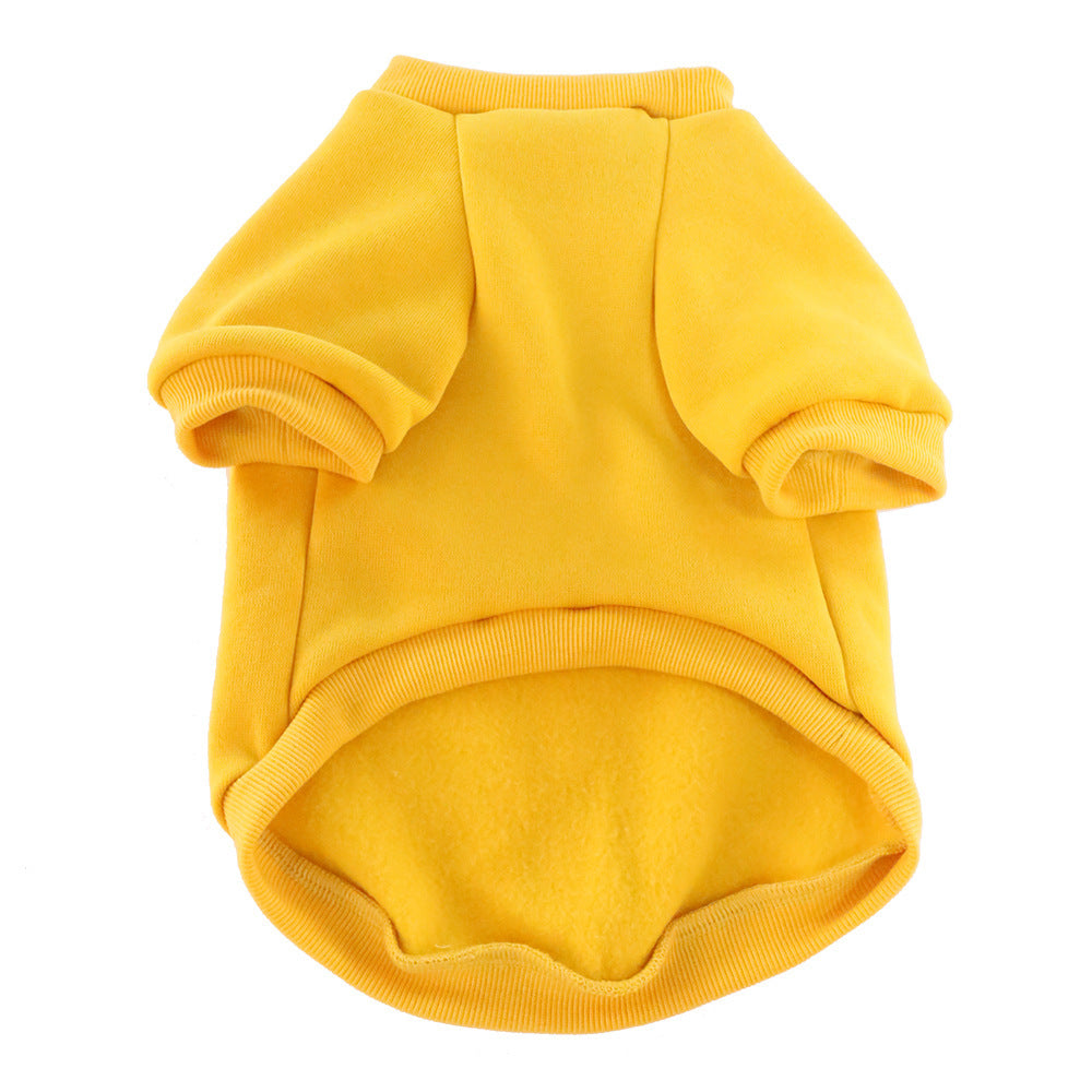 Pet Clothes Fleece-lined Thickened Solid Color