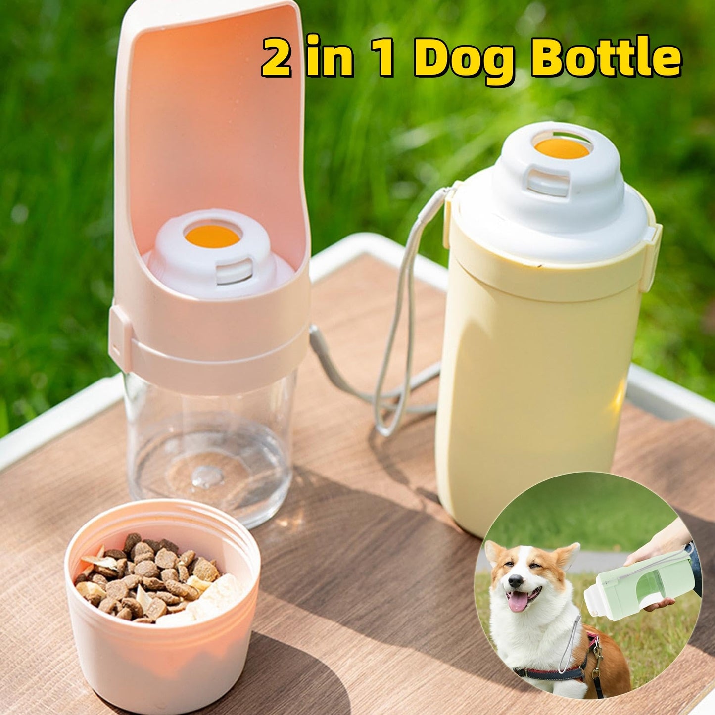 2 In 1 Travel Dog Bottle