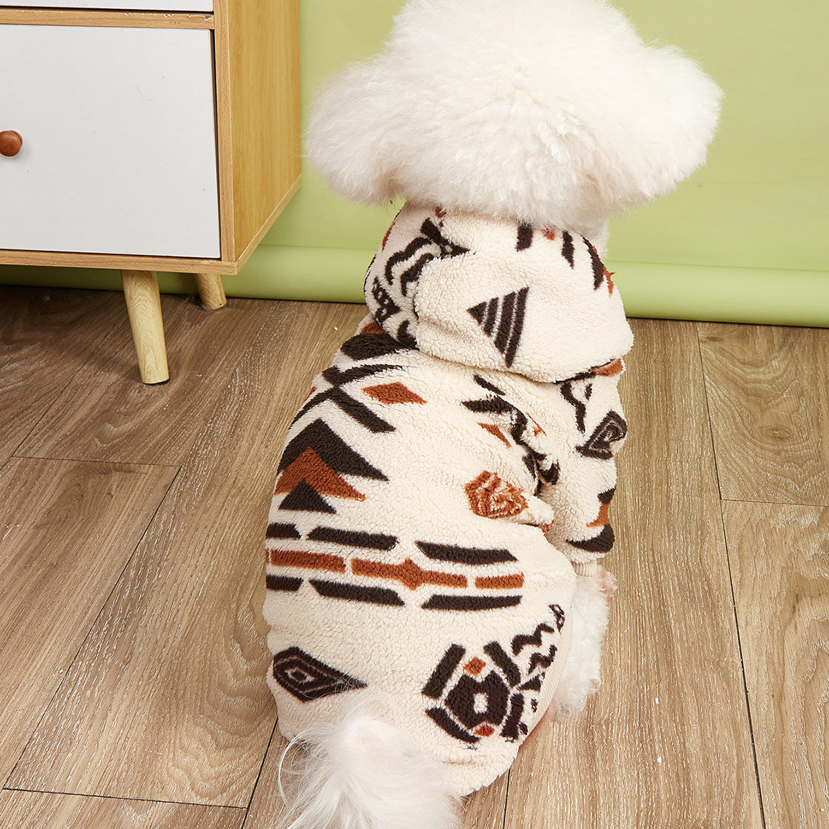 Pattern Warm Pet Hooded Sweater