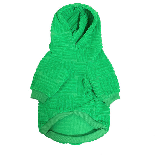 Green Terry Sweater Hoodie Fashion