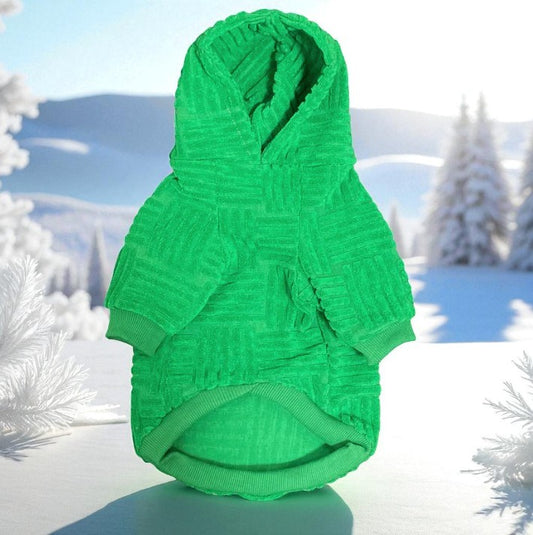Green Terry Sweater Hoodie Fashion