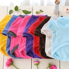 Pet Clothes Fleece-lined Thickened Solid Color
