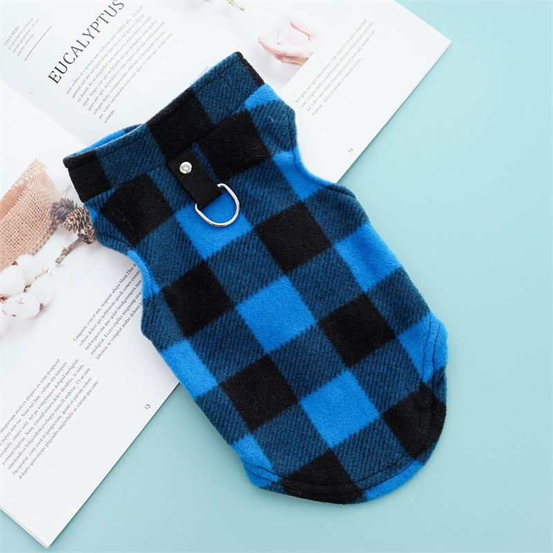 Polar Fleece Plaid Cat Vest