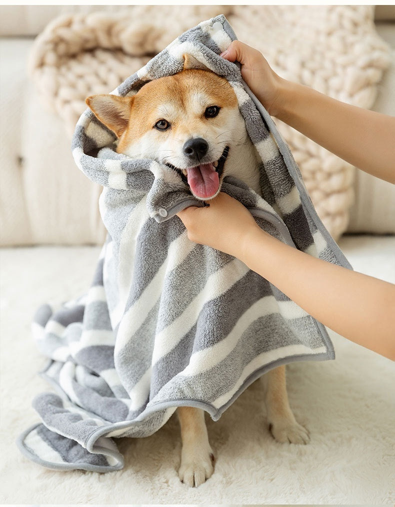 Dog Bath Towel/Bathrobe Fully Wrapped