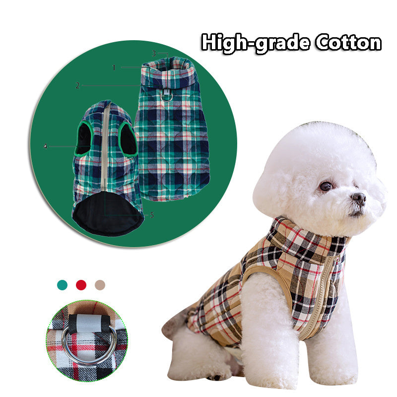 Winter Heavy Cotton Zipper Down Dog Jacket