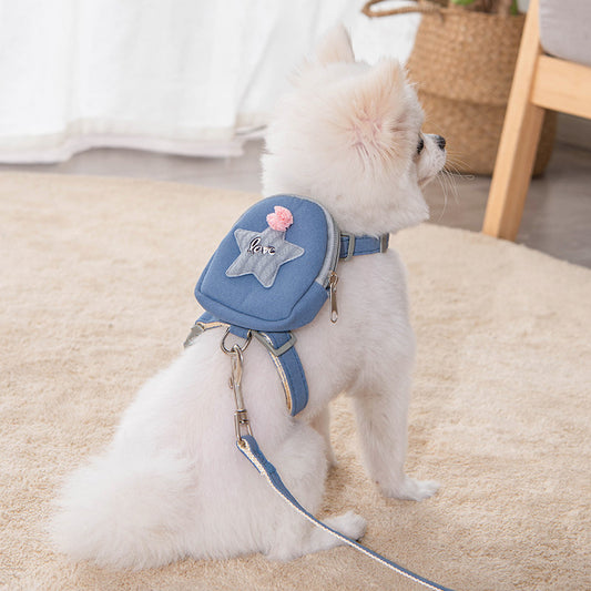 Dog Backpack Harness with Leash